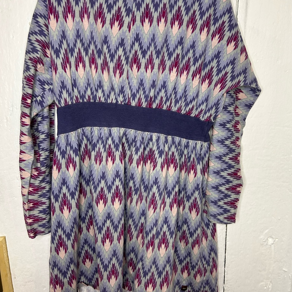 Aztec Colorful Patterned Long Sleeve Dress - Picture 2 of 4